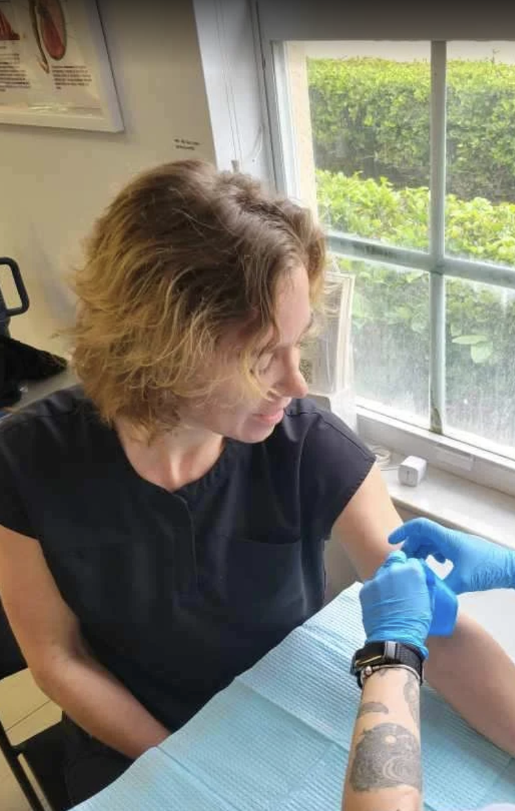 MSI student during hands-on clinical training